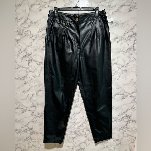 Blank NYC Faux Leather Pleated Trousers - Picture 6 of 15